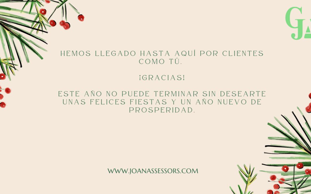 JOAN ASSESSORS LES DESEA FELIZ NAVIDAD